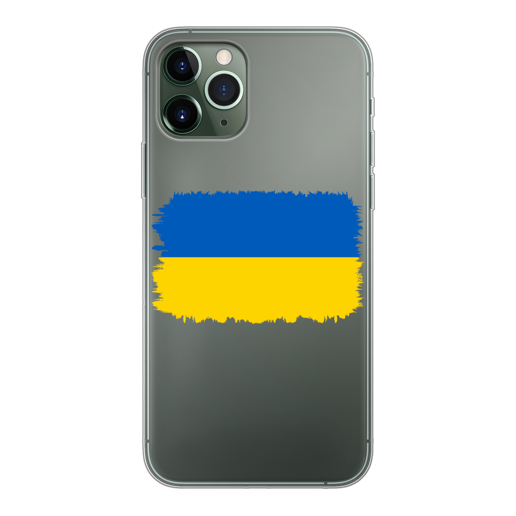 UKRAINE FLAG Back Printed Transparent Soft Phone Case - Lynendo Trade Store