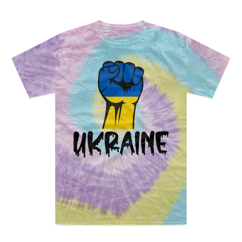 Ukraine Fist Tie-Dye T-Shirt - Lynendo Trade Store