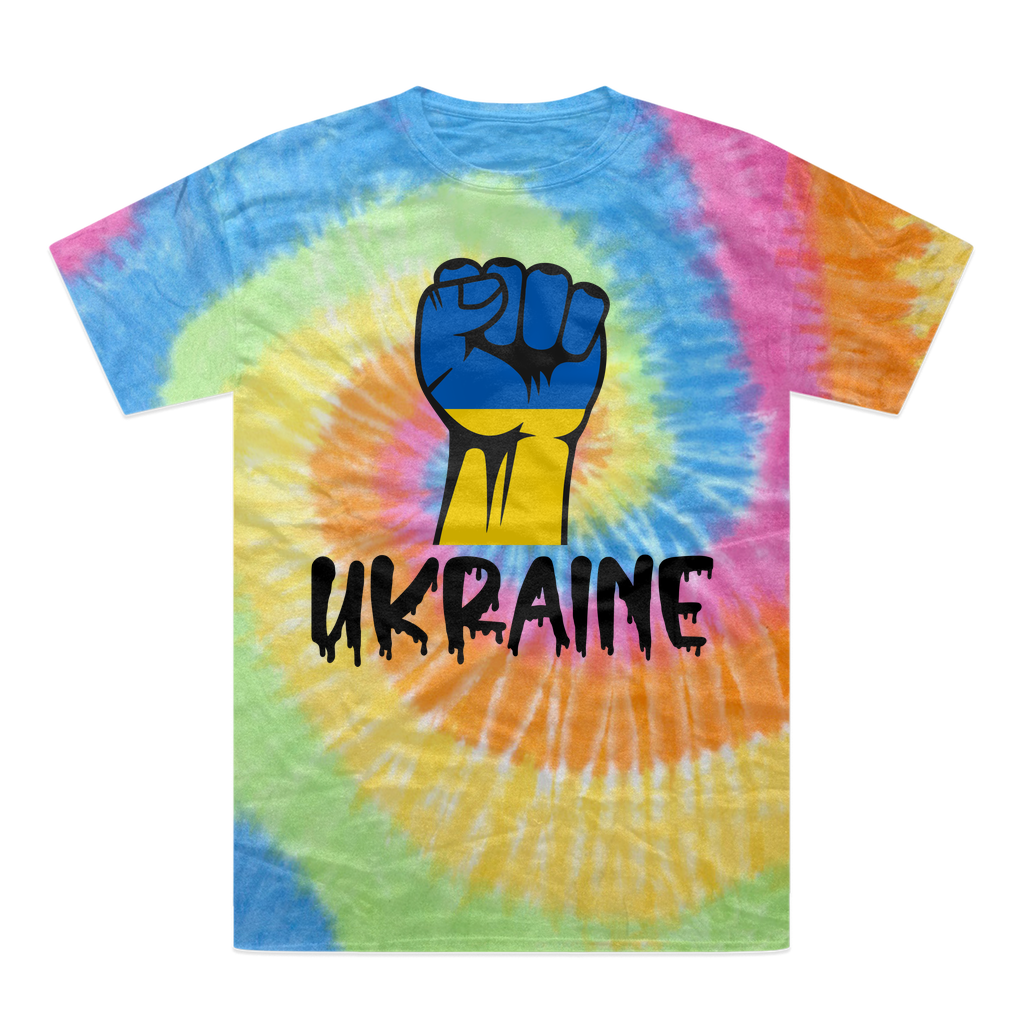 Ukraine Fist Tie-Dye T-Shirt - Lynendo Trade Store