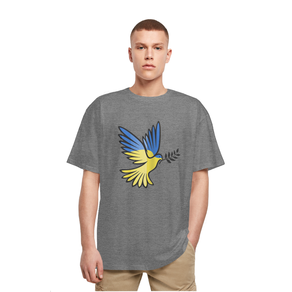 Ukraine Peace Bird Heavy Oversized T-Shirt - Lynendo Trade Store