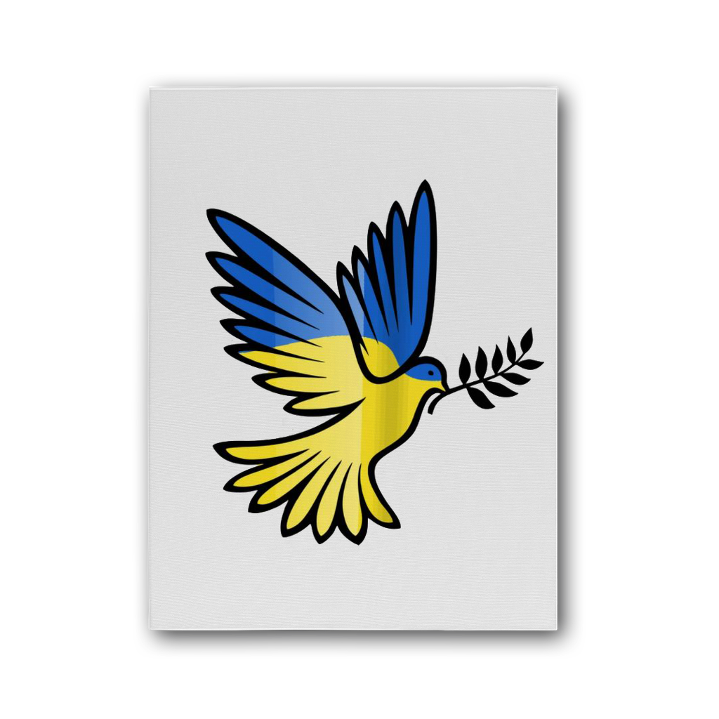 Ukraine Peace Bird Premium Stretched Canvas - Lynendo Trade Store