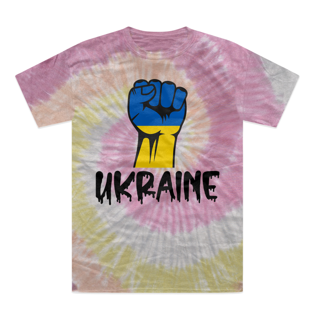 Ukraine Fist Tie-Dye T-Shirt - Lynendo Trade Store