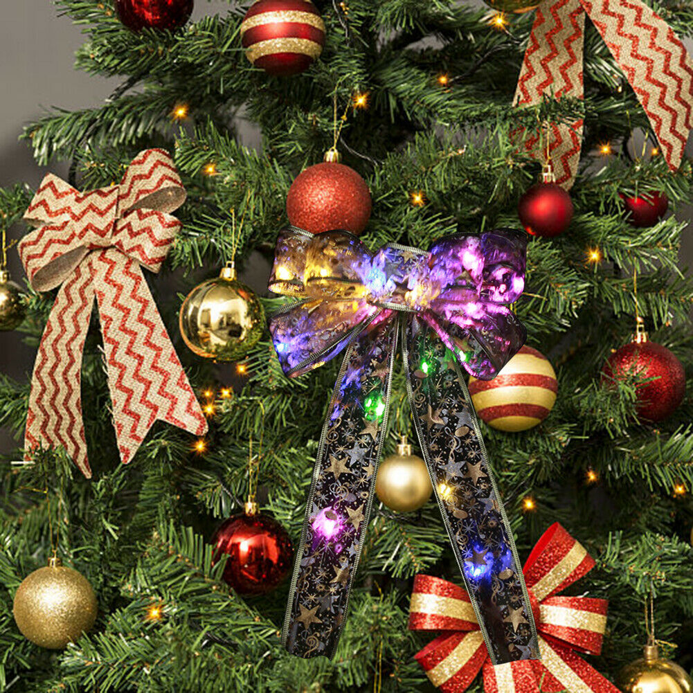 Christmas Light - Tree Decoration - Light Up Bow Ribbon - Lynendo Trade Store