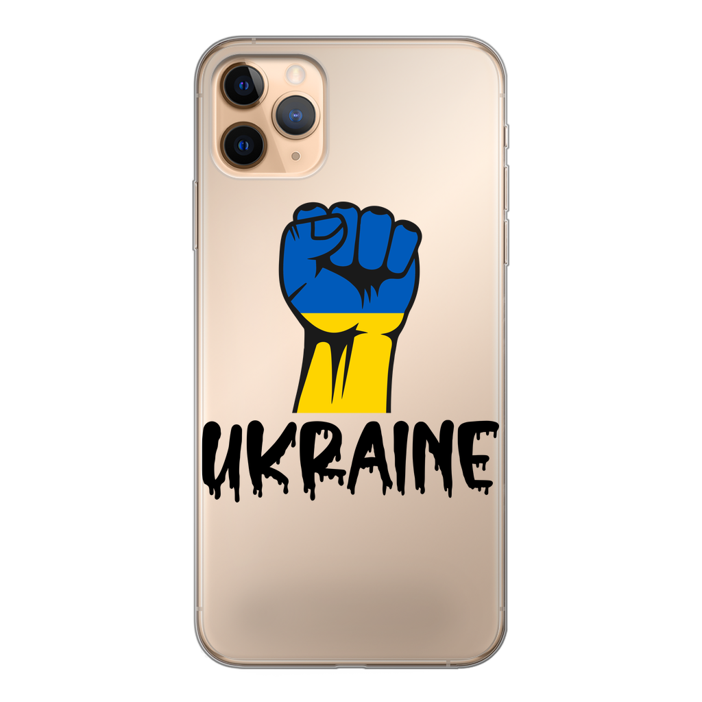 Ukraine Fist Back Printed Transparent Soft Phone Case - Lynendo Trade Store
