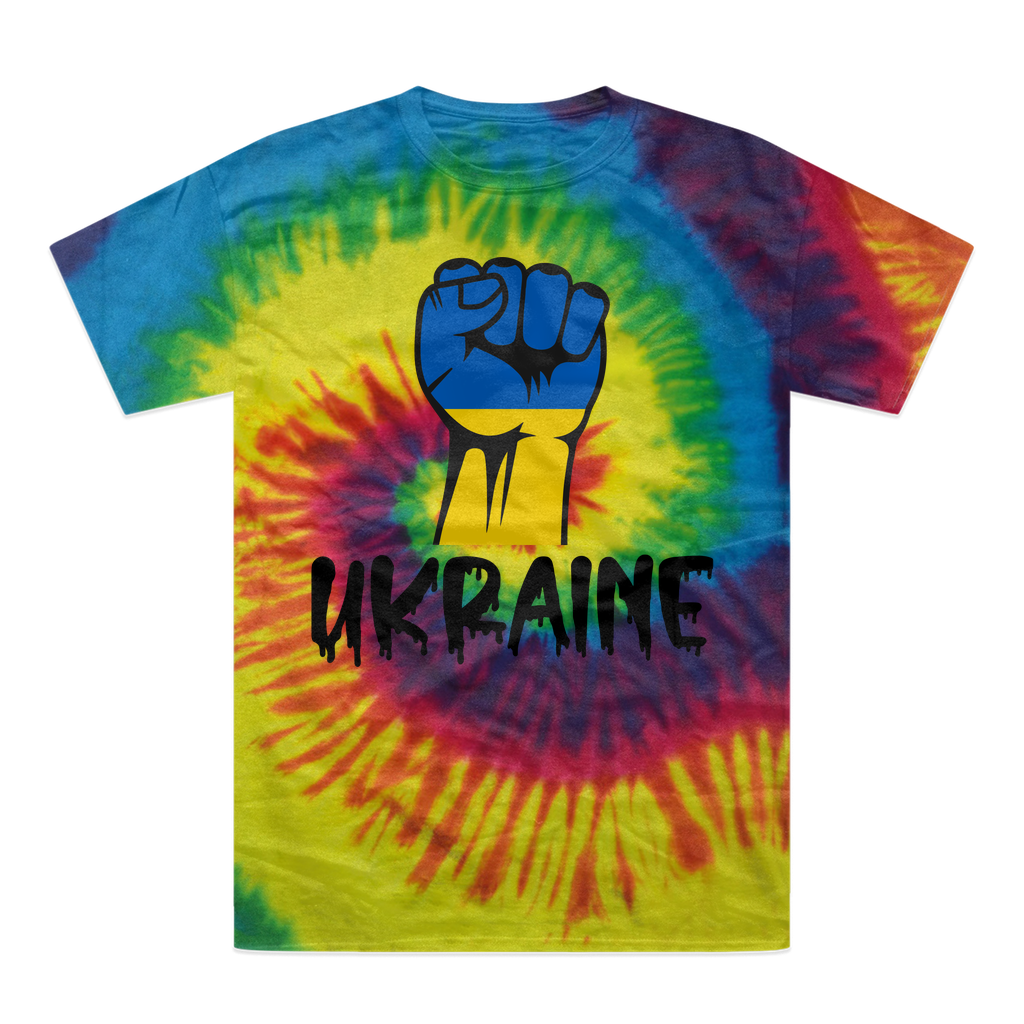 Ukraine Fist Tie-Dye T-Shirt - Lynendo Trade Store