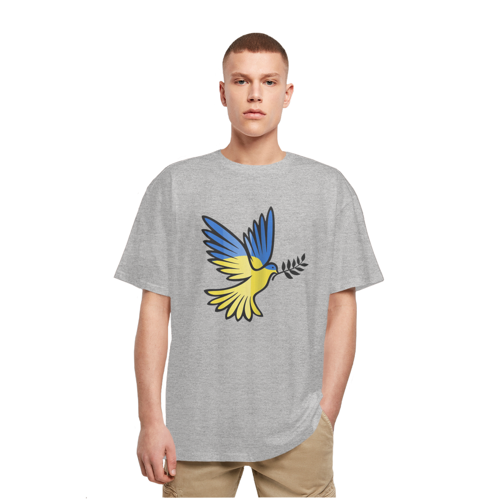 Ukraine Peace Bird Heavy Oversized T-Shirt - Lynendo Trade Store