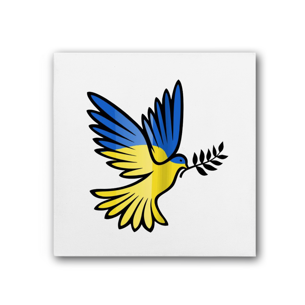 Ukraine Peace Bird Premium Stretched Canvas - Lynendo Trade Store