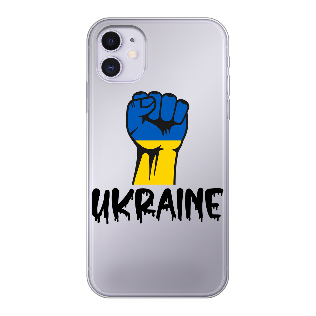 Ukraine Fist Back Printed Transparent Soft Phone Case - Lynendo Trade Store