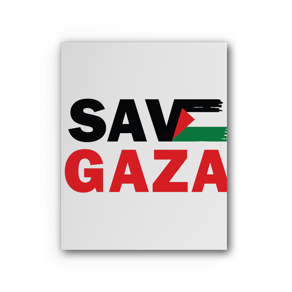 Save Gaza Premium Stretched Canvas - Lynendo Trade Store