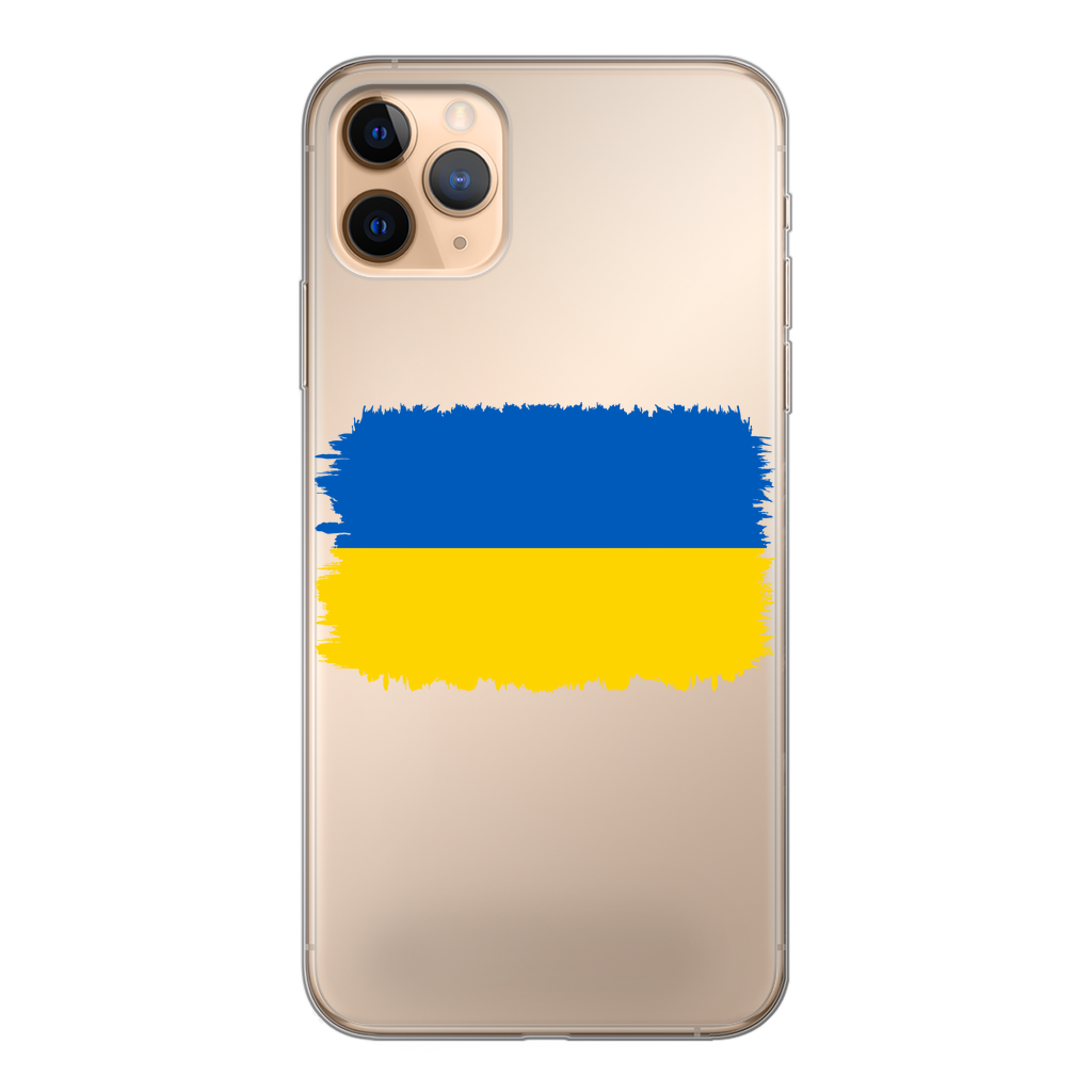 UKRAINE FLAG Back Printed Transparent Soft Phone Case - Lynendo Trade Store