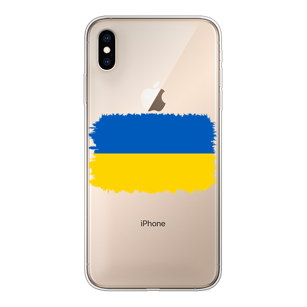 UKRAINE FLAG Back Printed Transparent Soft Phone Case - Lynendo Trade Store