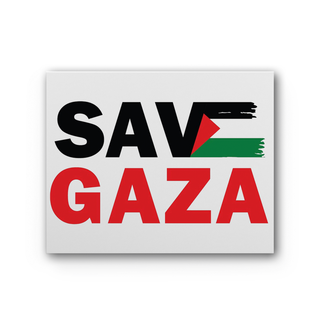 Save Gaza Premium Stretched Canvas - Lynendo Trade Store
