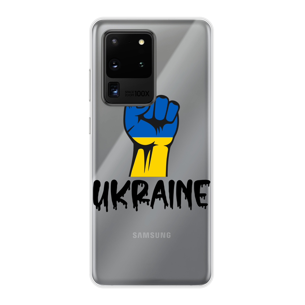 Ukraine Fist Back Printed Transparent Soft Phone Case - Lynendo Trade Store