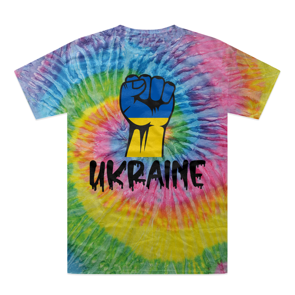 Ukraine Fist Tie-Dye T-Shirt - Lynendo Trade Store