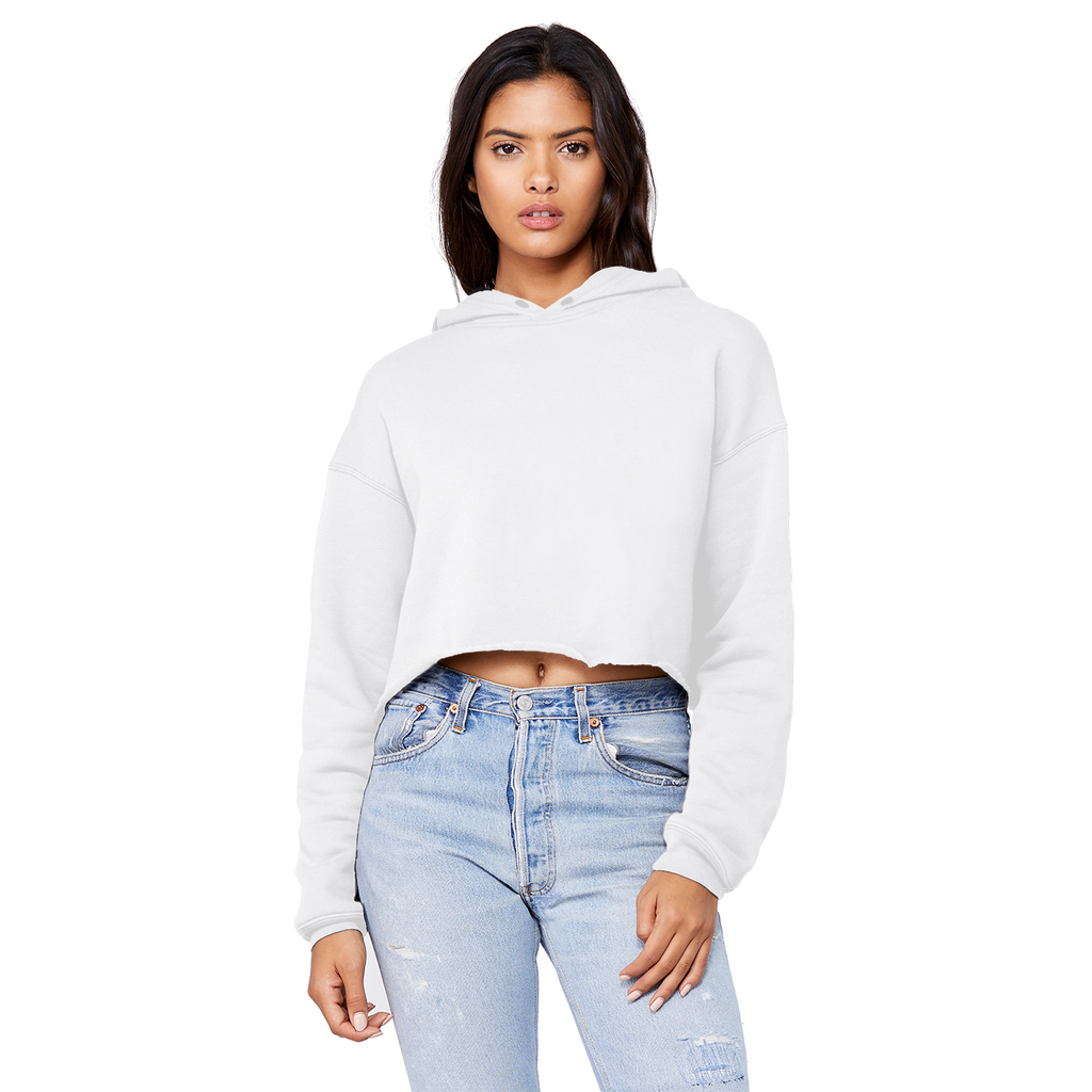 MERRY CHRISTMAS Cropped Raw Edge Boyfriend Hoodie - Lynendo Trade Store