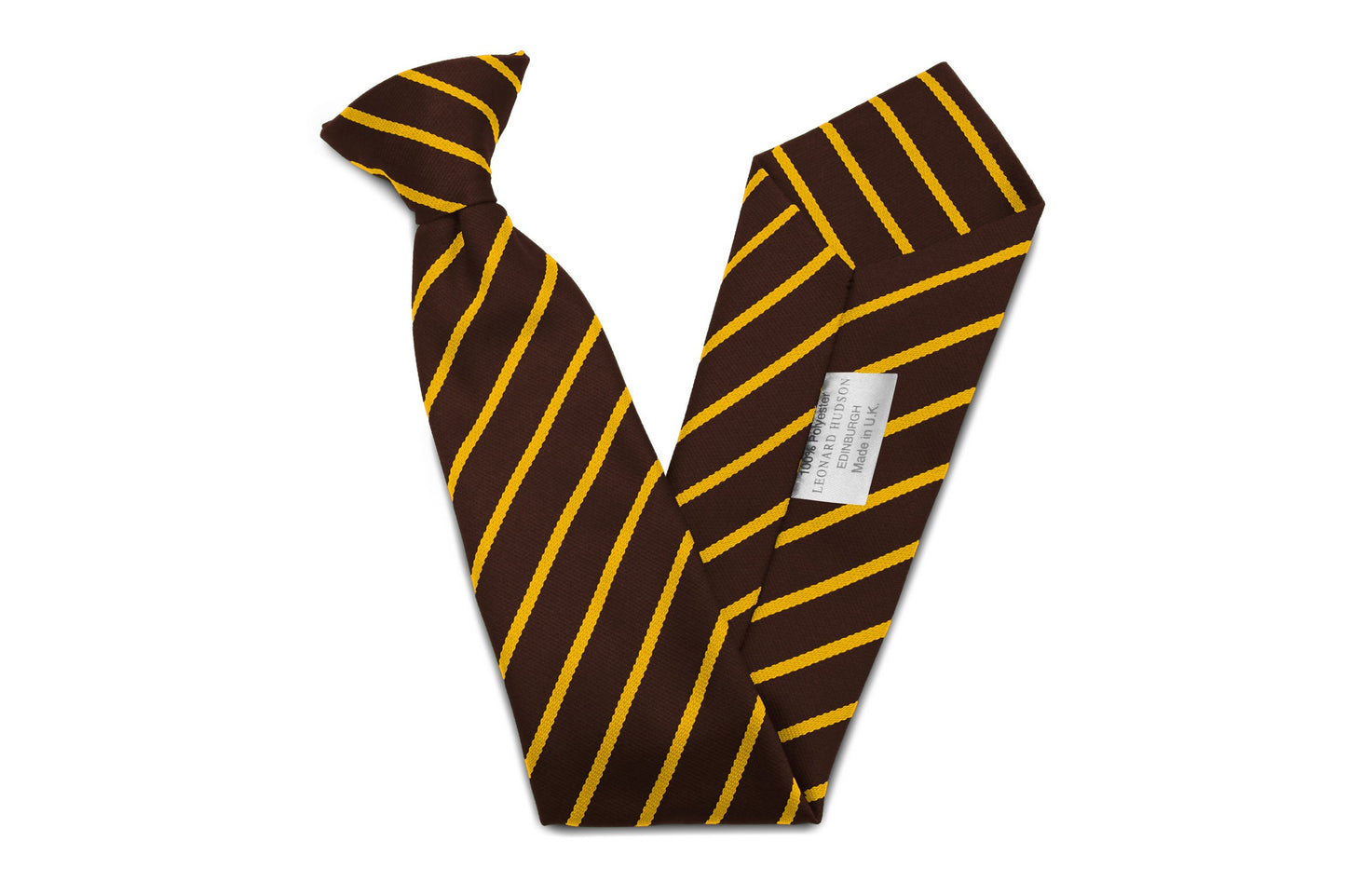 Stock Design Ties Brown with Single Gold Stripe (5402-9107) - Lynendo Trade Store