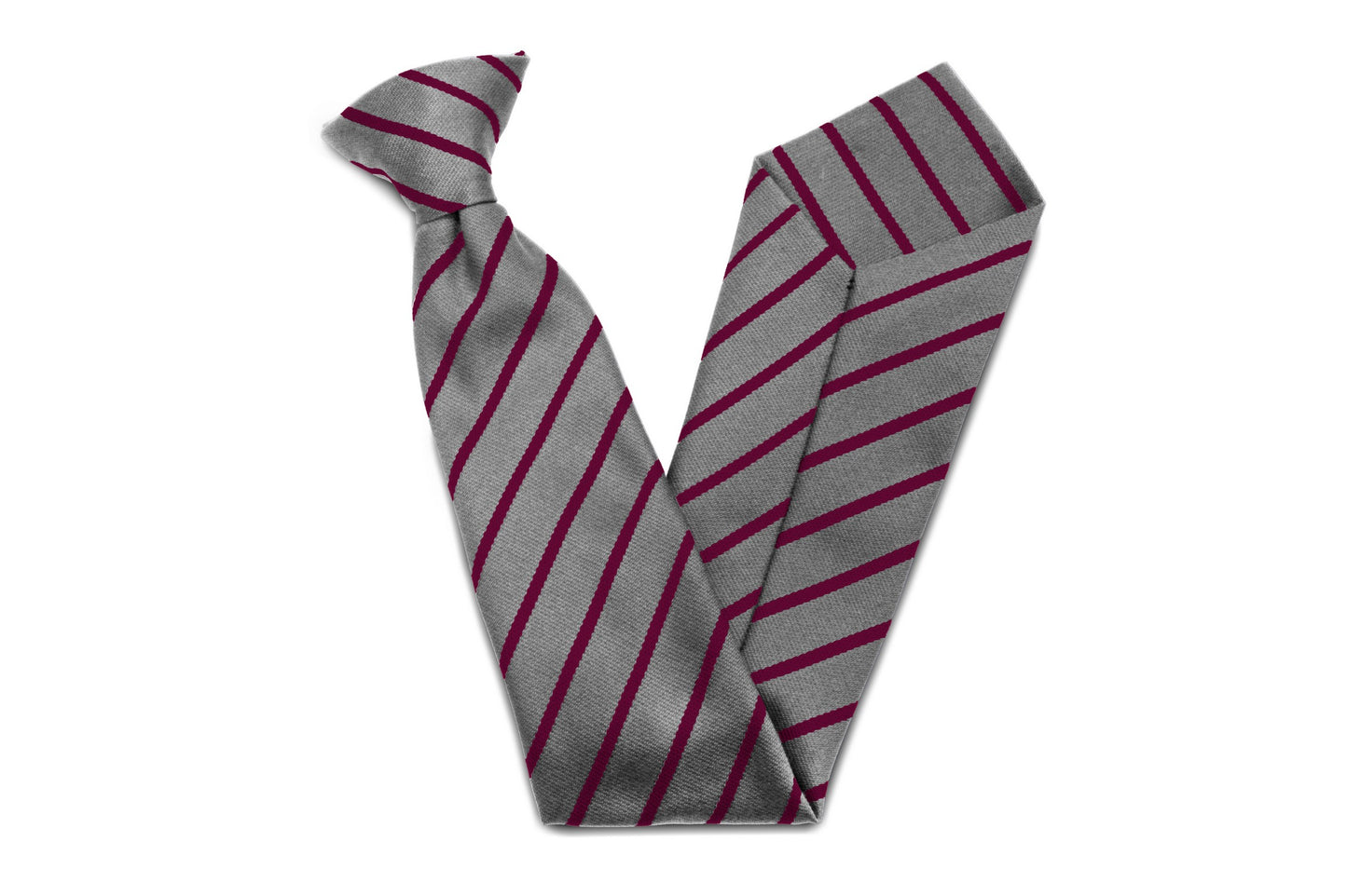 Stock Design Ties Grey with Single Maroon Stripe (5402-9117) - Lynendo Trade Store