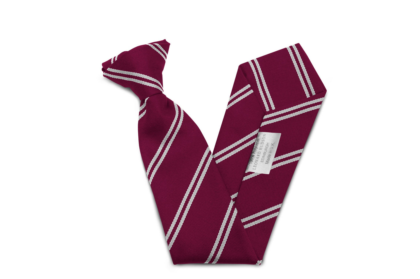 Stock Design Ties Maroon with double White Stripe (5403-9211) - Lynendo Trade Store