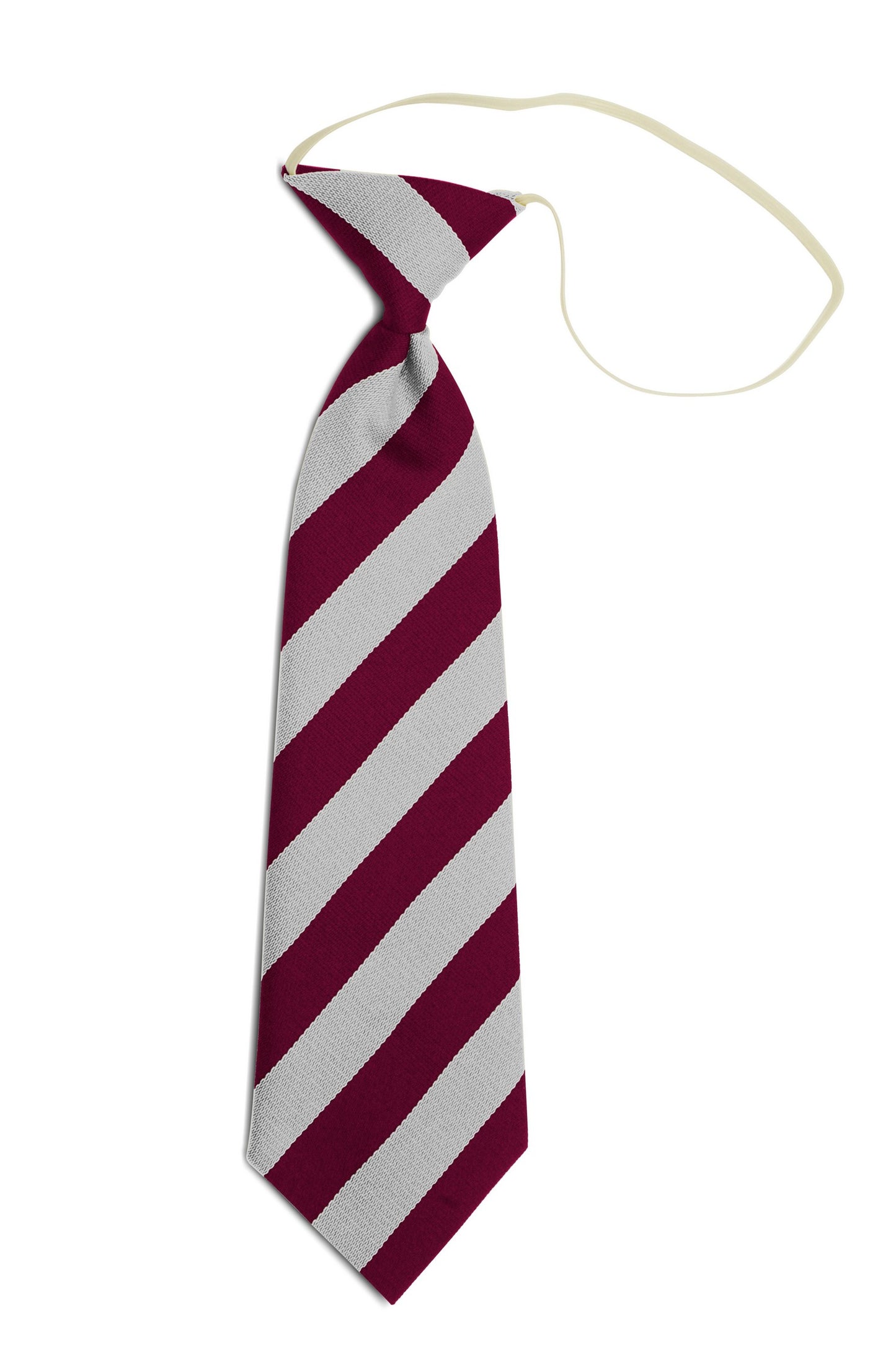 Stock Design Ties in Maroon and White Equal Stripe (5404-9507) - Lynendo Trade Store