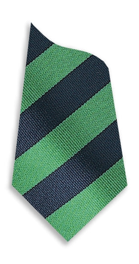 Stock Design Ties in Navy and Emerald Equal Stripe (5404-9519) - Lynendo Trade Store