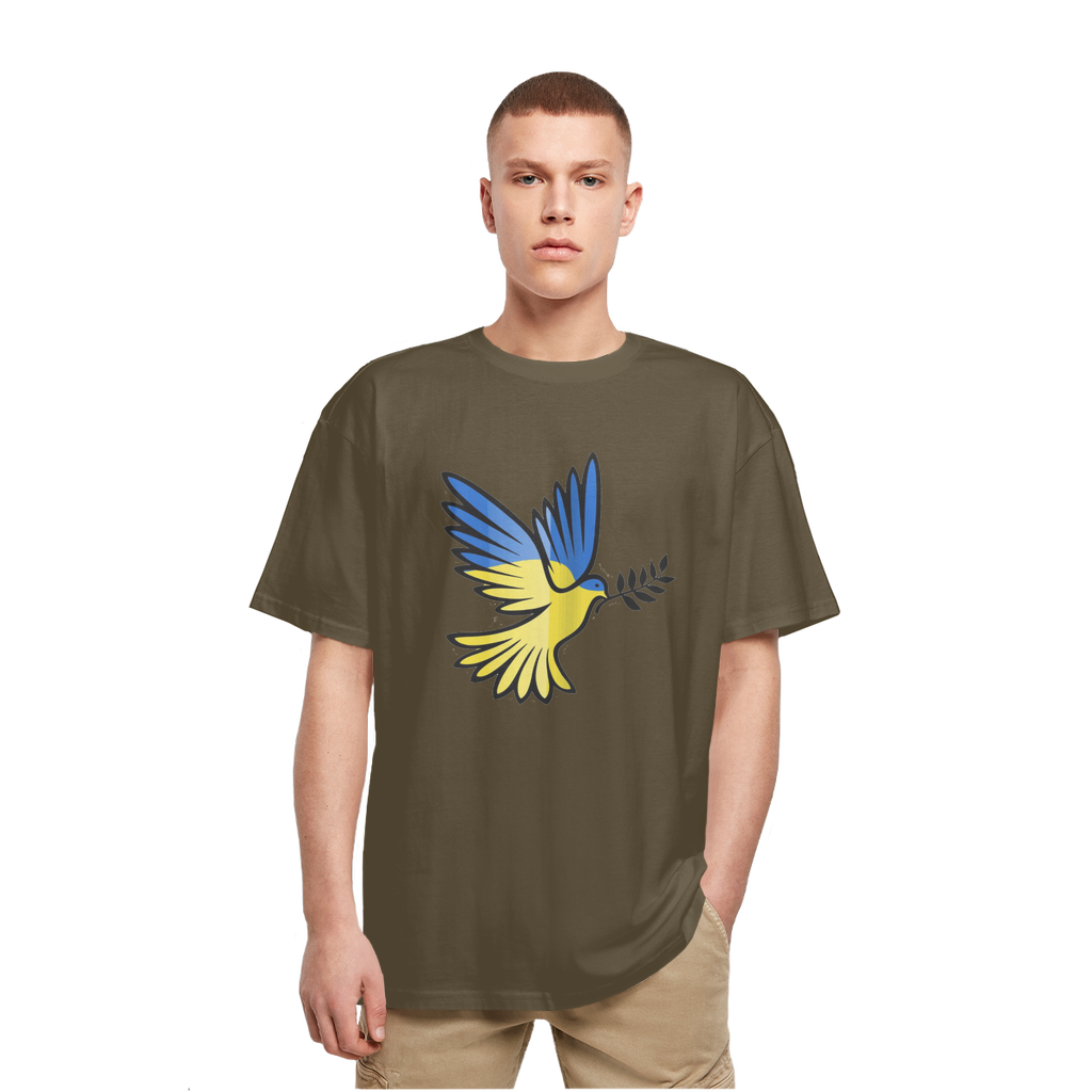 Ukraine Peace Bird Heavy Oversized T-Shirt - Lynendo Trade Store