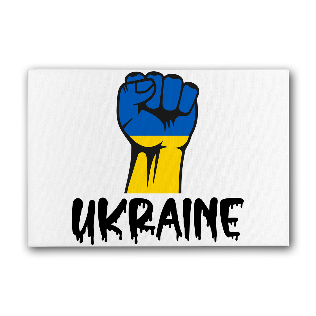 Ukraine Fist Premium Stretched Canvas - Lynendo Trade Store