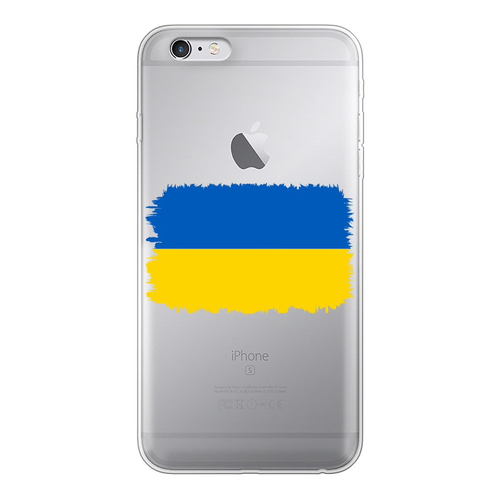 UKRAINE FLAG Back Printed Transparent Soft Phone Case - Lynendo Trade Store