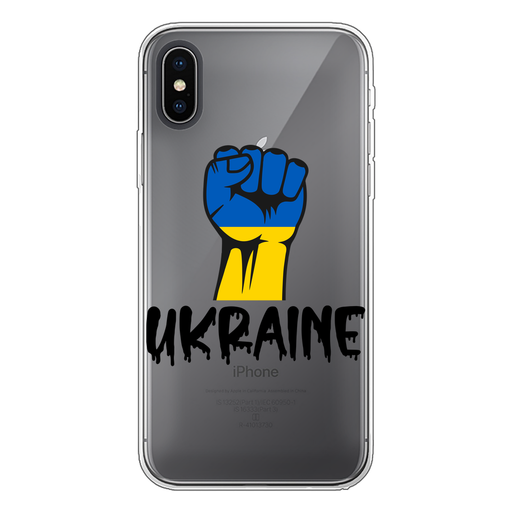 Ukraine Fist Back Printed Transparent Soft Phone Case - Lynendo Trade Store