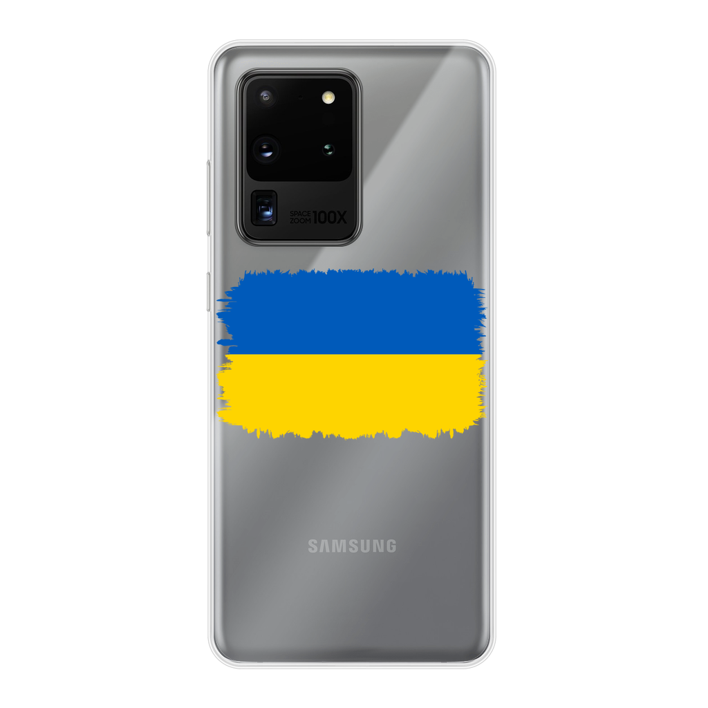 UKRAINE FLAG Back Printed Transparent Soft Phone Case - Lynendo Trade Store