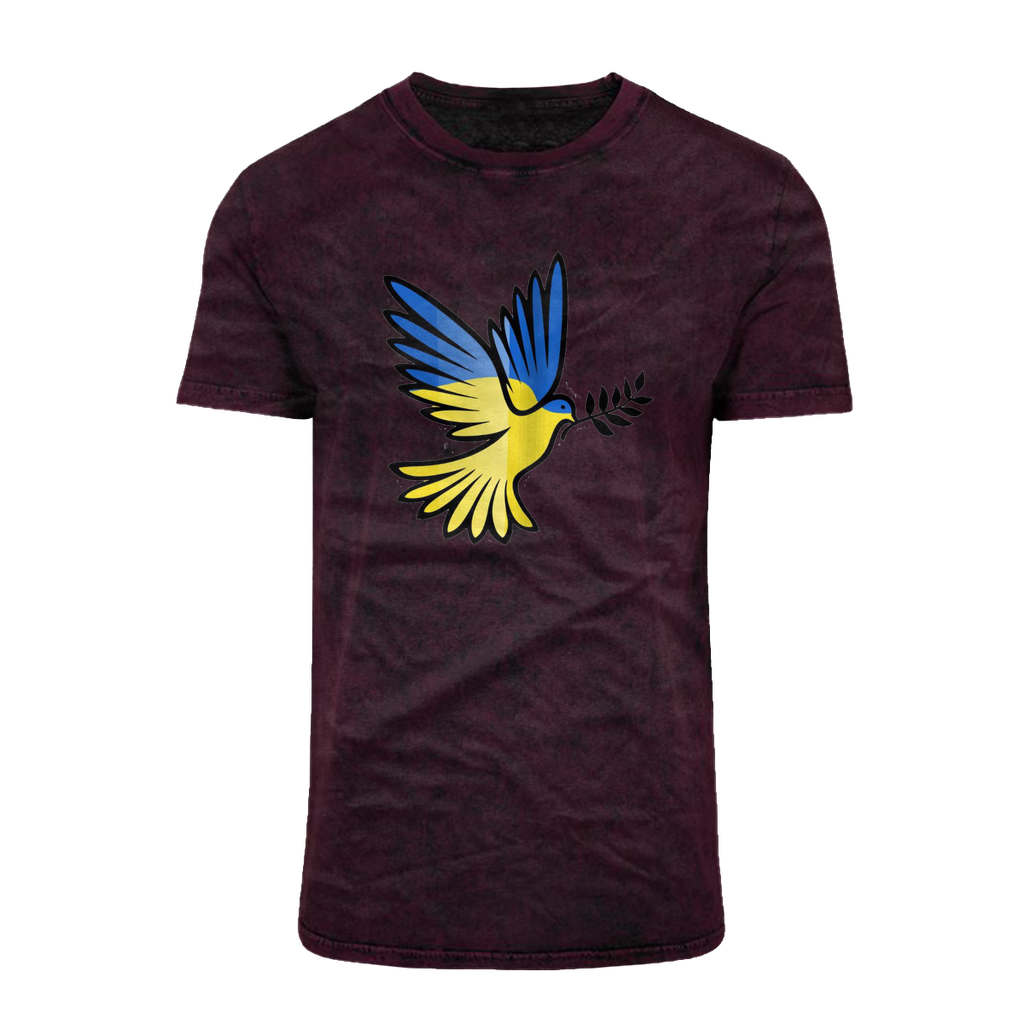 Ukraine Peace Bird Acid Washed T-Shirt - Lynendo Trade Store