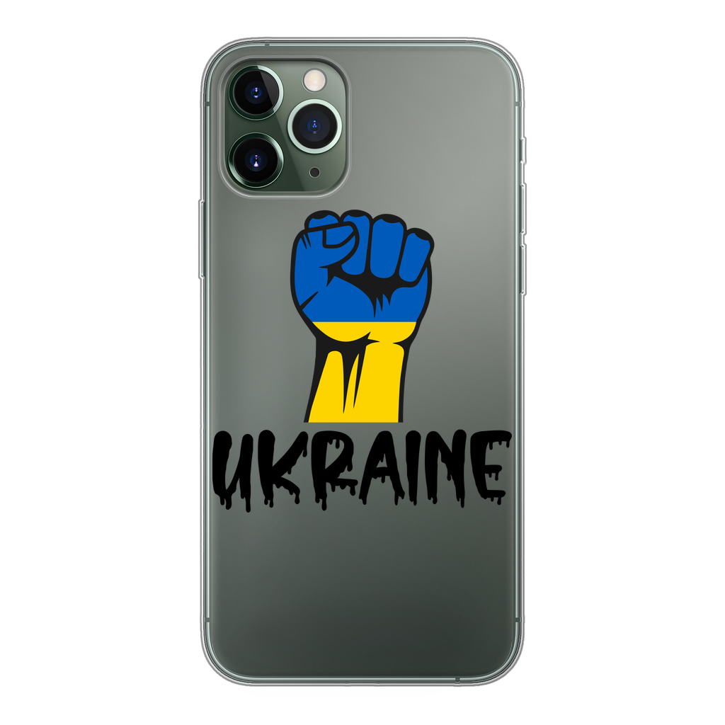 Ukraine Fist Back Printed Transparent Soft Phone Case - Lynendo Trade Store