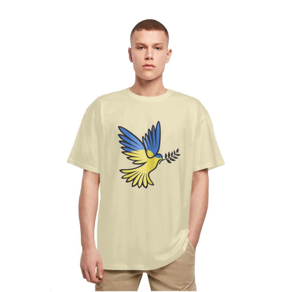 Ukraine Peace Bird Heavy Oversized T-Shirt - Lynendo Trade Store