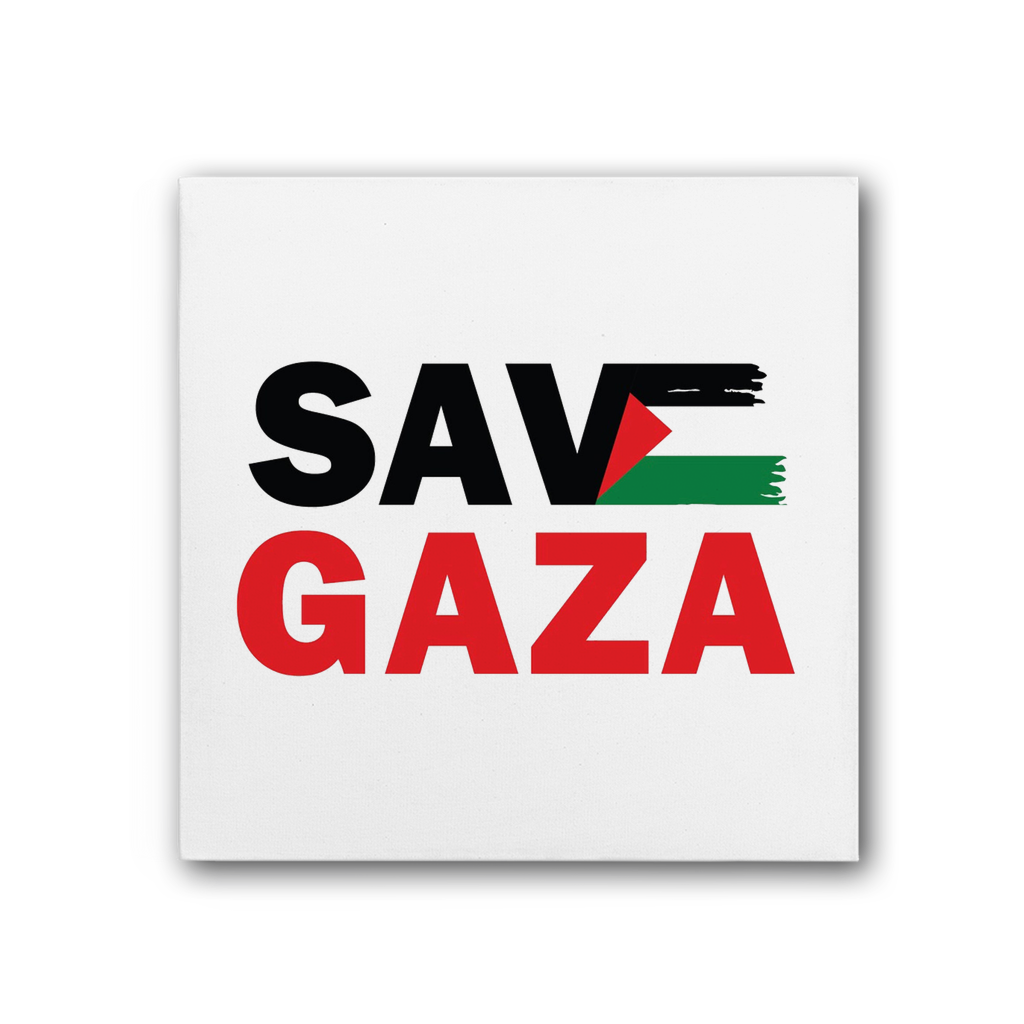 Save Gaza Premium Stretched Canvas - Lynendo Trade Store