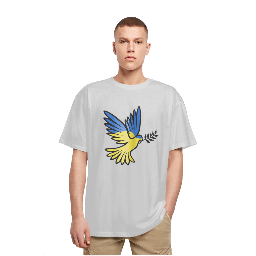 Ukraine Peace Bird Heavy Oversized T-Shirt - Lynendo Trade Store