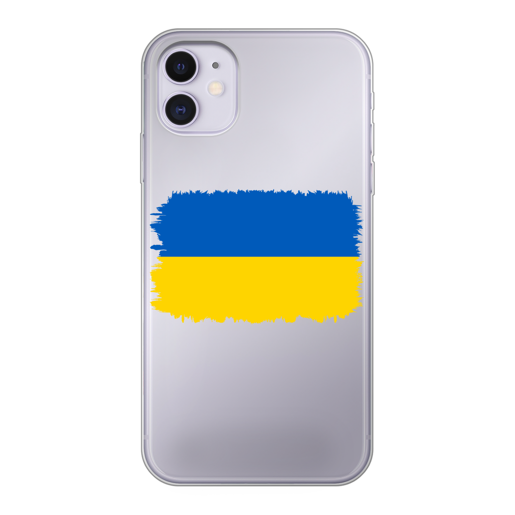 UKRAINE FLAG Back Printed Transparent Soft Phone Case - Lynendo Trade Store