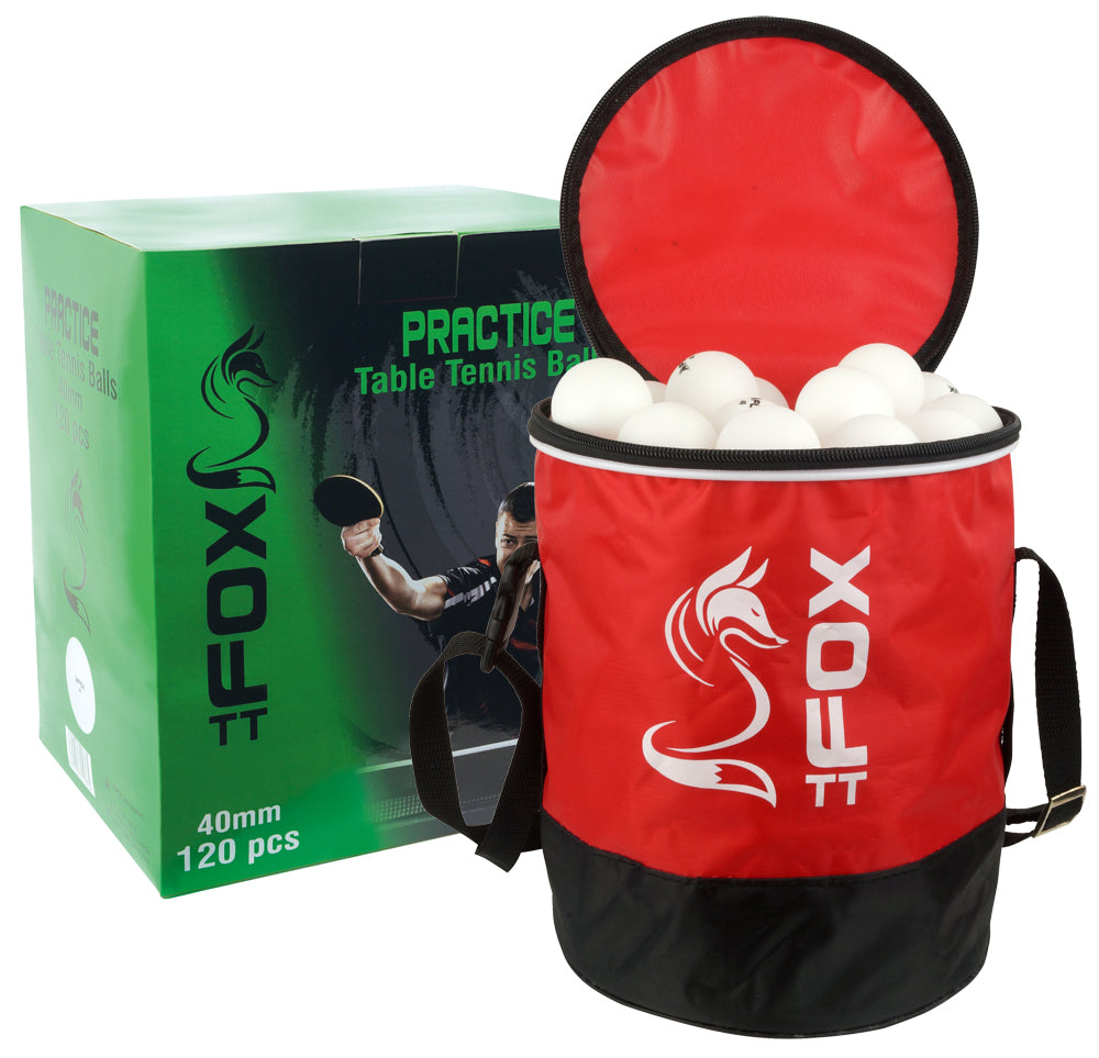 Fox TT Practice Table Tennis Balls & Bag (Pack of 120) - Lynendo Trade Store