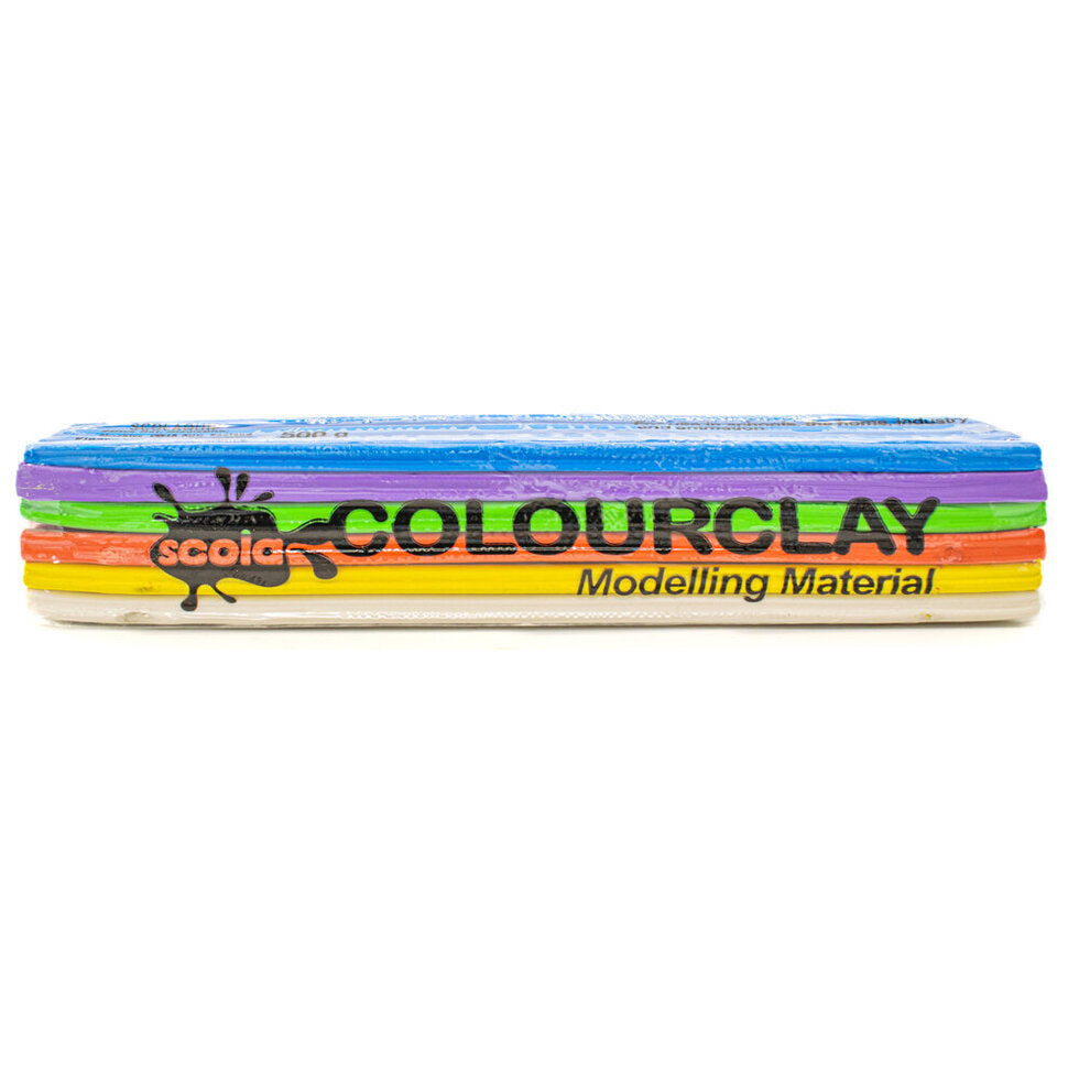 Scola Modelling Clay Block 500g-Coloured Modelling Plasticine-Bulk Buy - Lynendo Trade Store