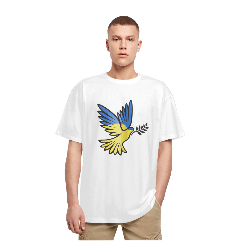 Ukraine Peace Bird Heavy Oversized T-Shirt - Lynendo Trade Store