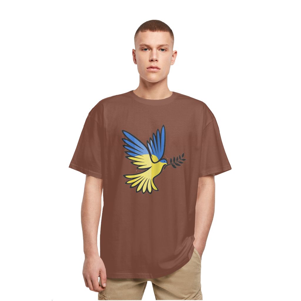 Ukraine Peace Bird Heavy Oversized T-Shirt - Lynendo Trade Store