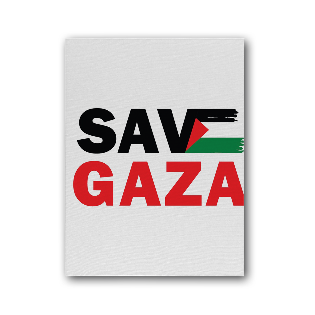 Save Gaza Premium Stretched Canvas - Lynendo Trade Store