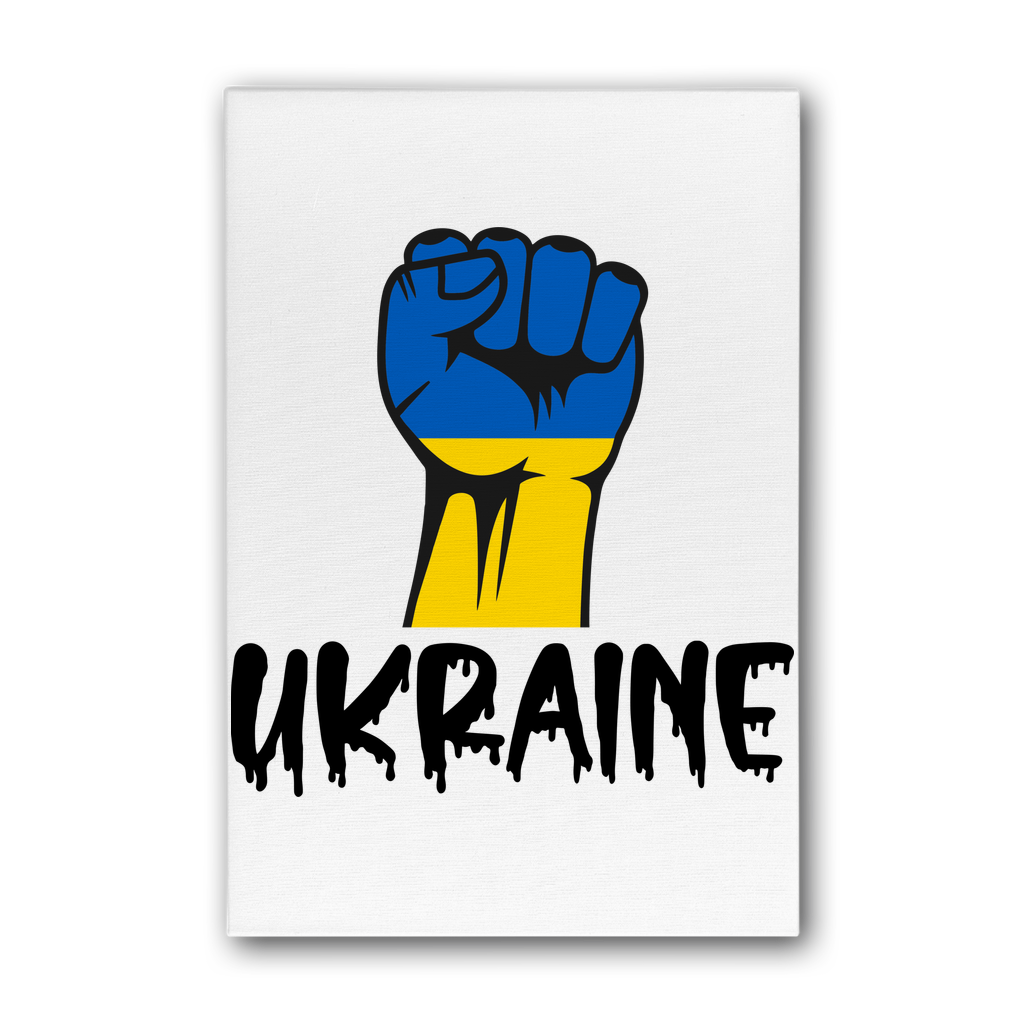 Ukraine Fist Premium Stretched Canvas - Lynendo Trade Store
