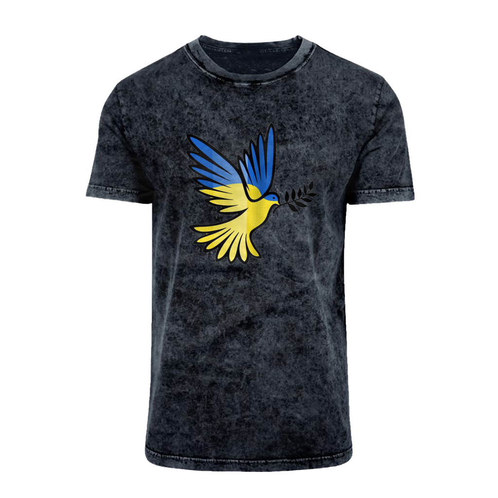 Ukraine Peace Bird Acid Washed T-Shirt - Lynendo Trade Store