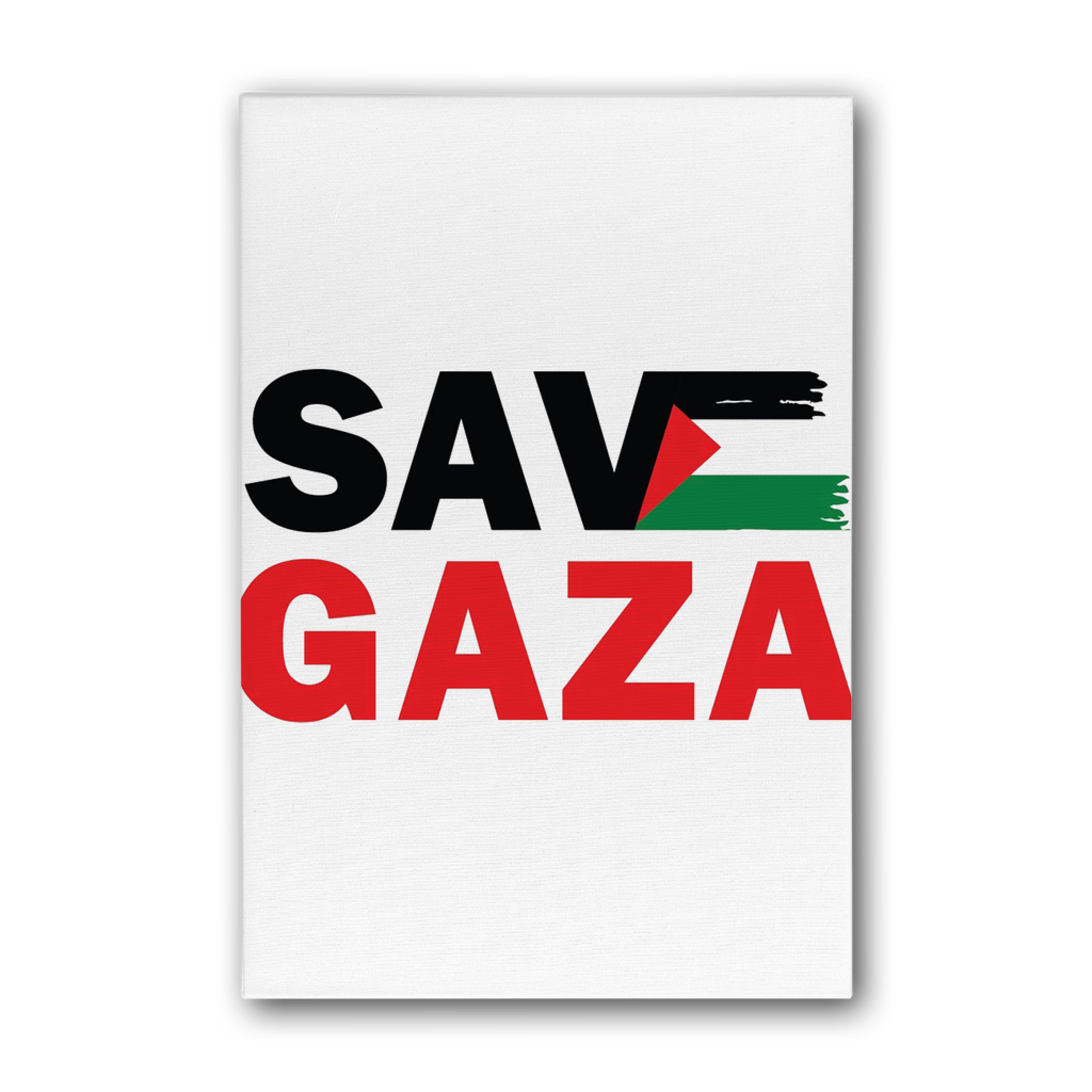Save Gaza Premium Stretched Canvas - Lynendo Trade Store