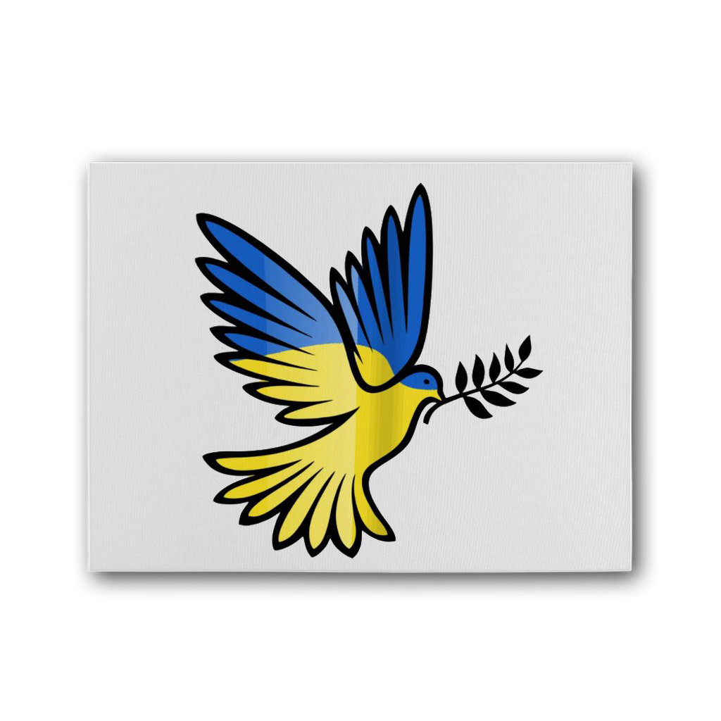 Ukraine Peace Bird Premium Stretched Canvas - Lynendo Trade Store