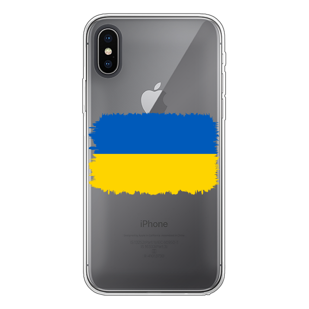 UKRAINE FLAG Back Printed Transparent Soft Phone Case - Lynendo Trade Store