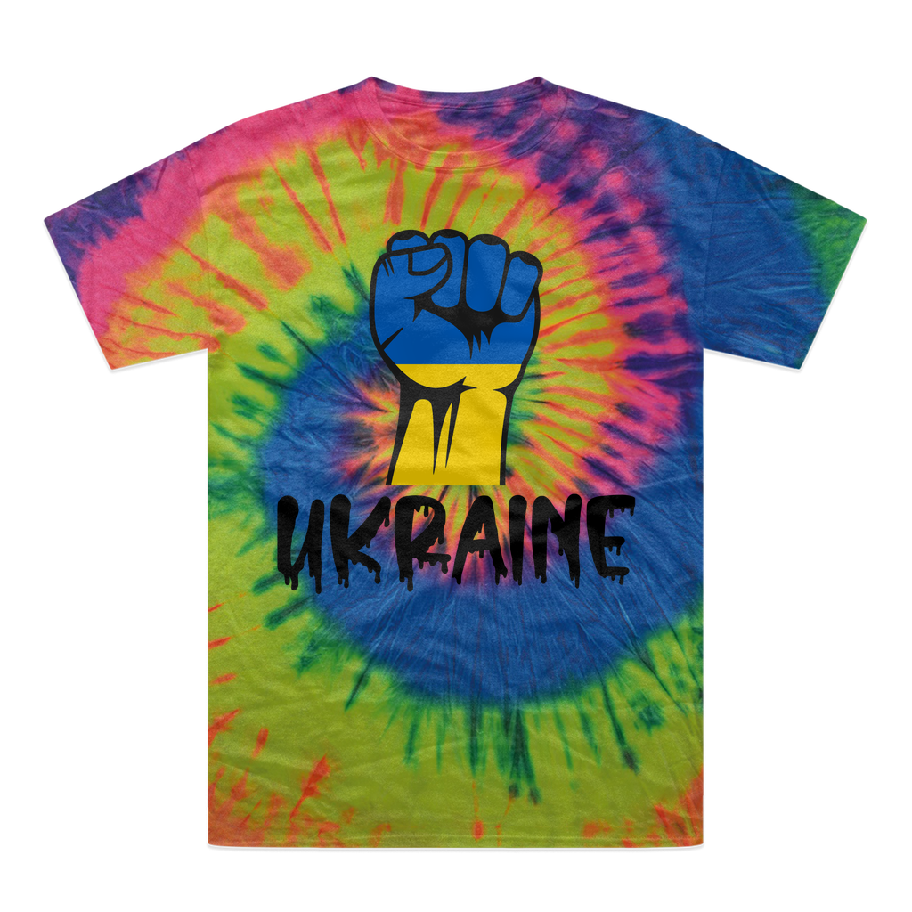 Ukraine Fist Tie-Dye T-Shirt - Lynendo Trade Store