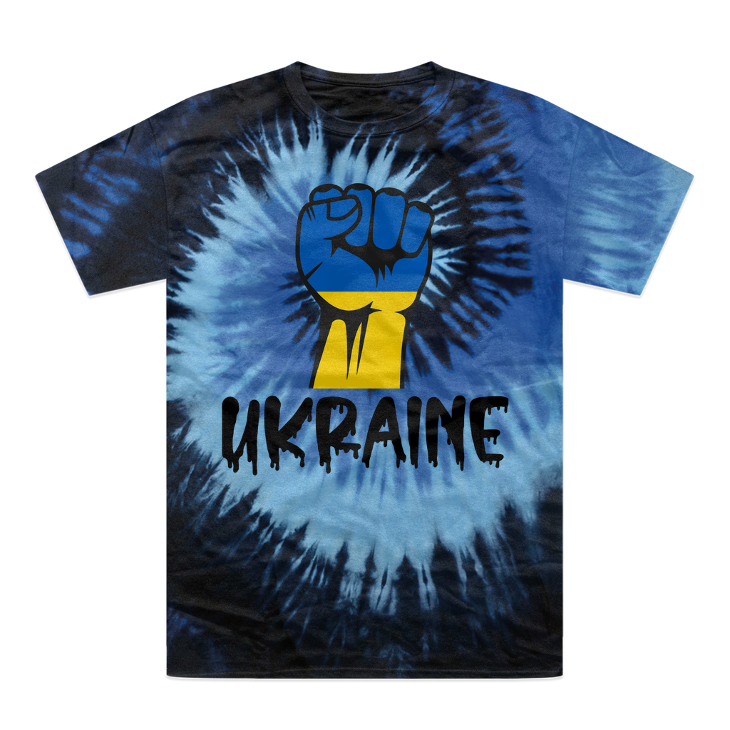 Ukraine Fist Tie-Dye T-Shirt - Lynendo Trade Store