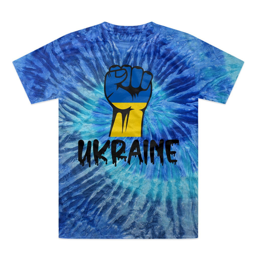 Ukraine Fist Tie-Dye T-Shirt - Lynendo Trade Store