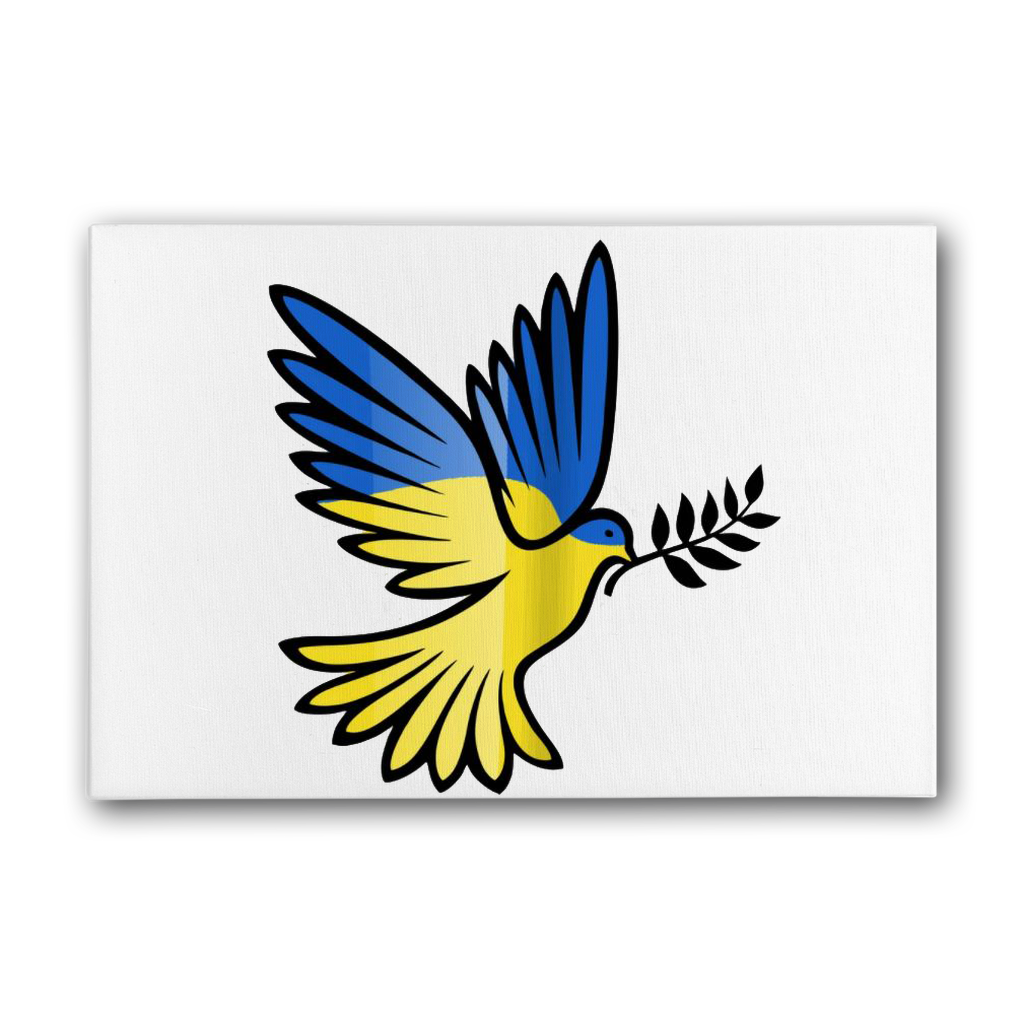 Ukraine Peace Bird Premium Stretched Canvas - Lynendo Trade Store