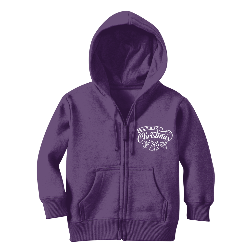 MERRY CHRISTMAS Classic Kids Zip Hoodie - Lynendo Trade Store